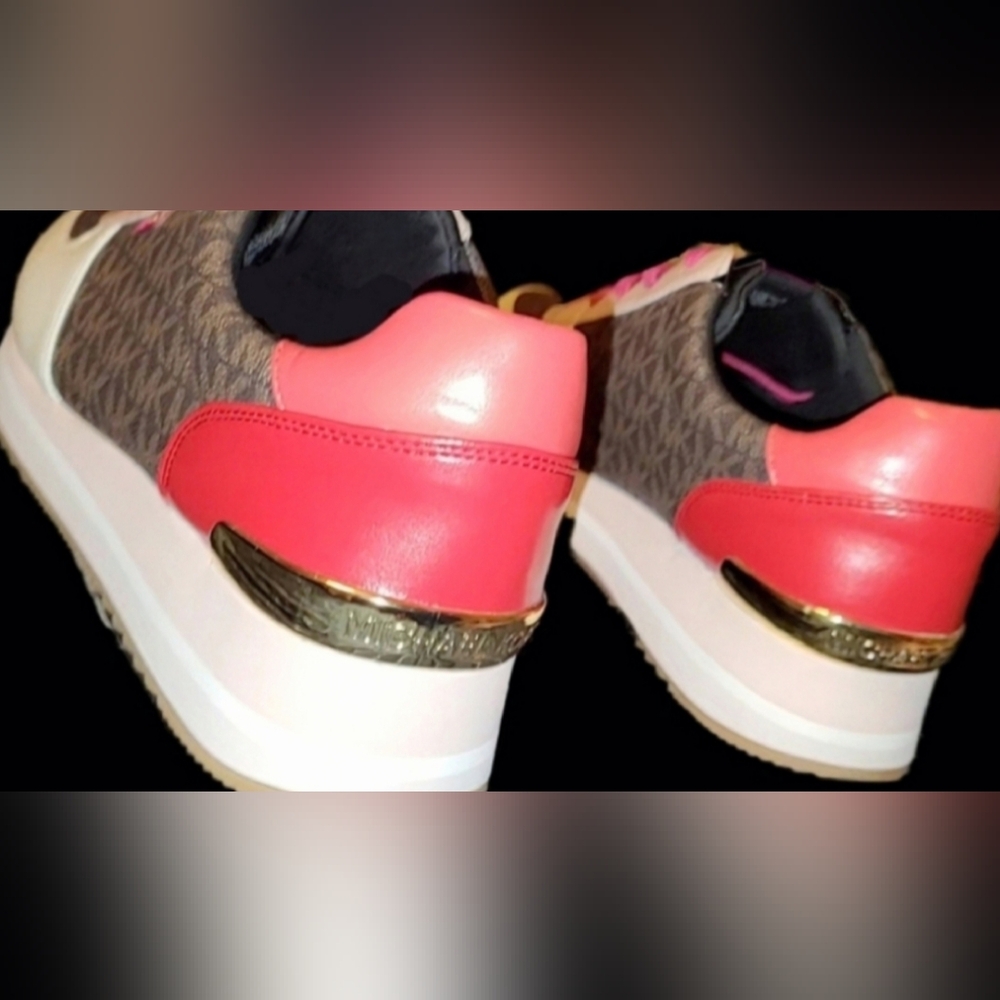 Michael Kors Monique Trainer Pink/Brown - Picture 10 of 11